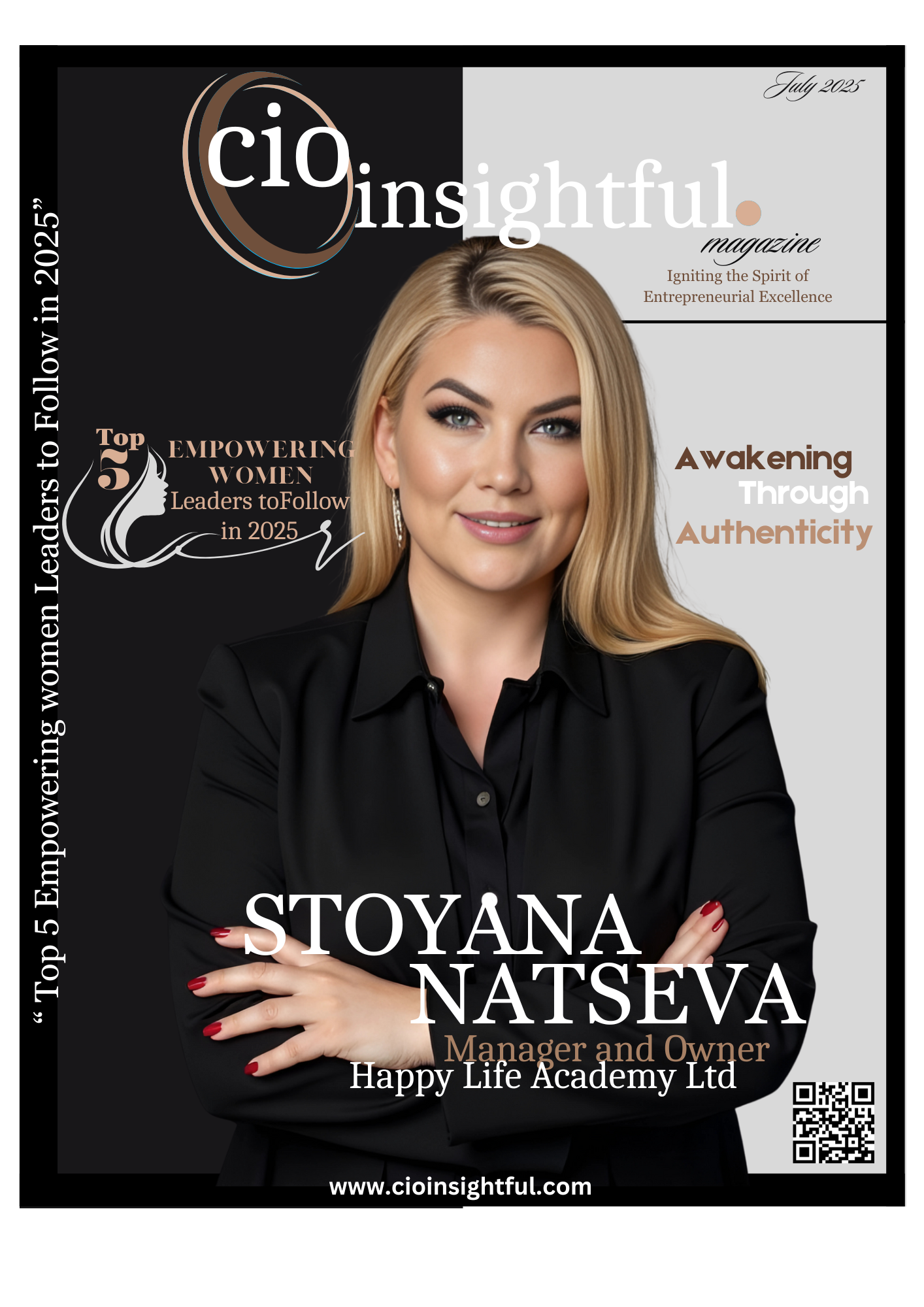 Корица на CIO INSIGHTFUL – Стояна Нацева: Архитект на пробуждането, пионер на успеха в съзвучие с душата