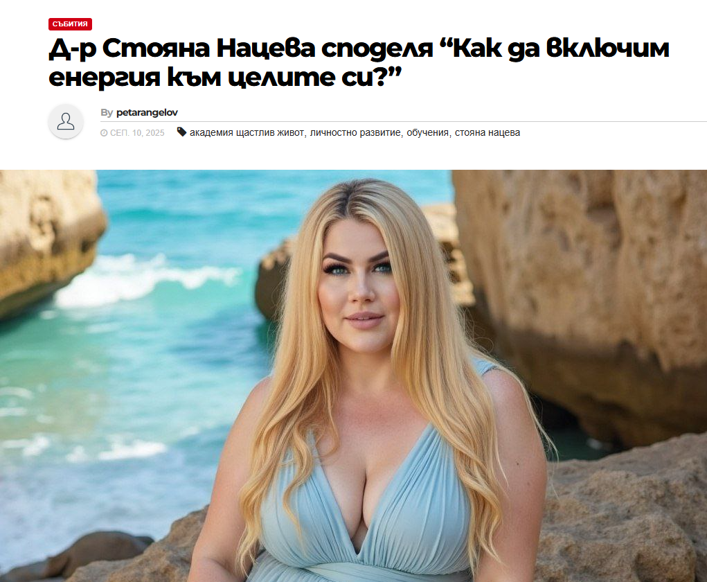 Статия в Anonce – Д-р Стояна Нацева споделя „Как да включим енергия към целите си?“